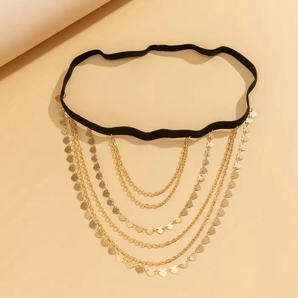 SOLD Sexy Gold Heart Tassle Girdle - Picture 4 of 5